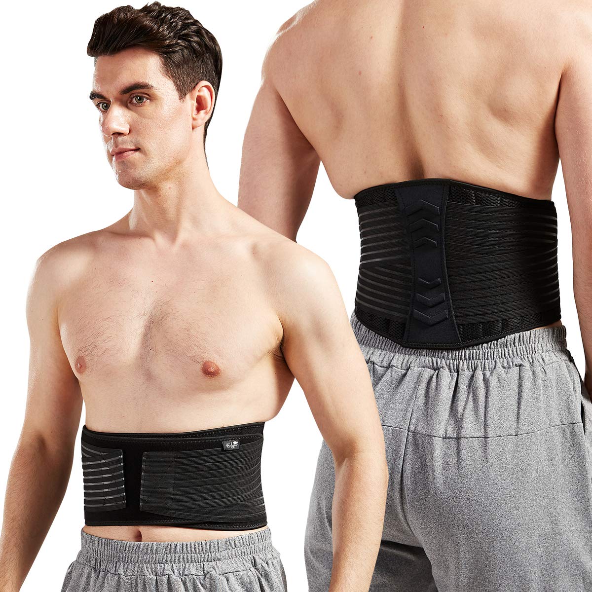 BraceUP Back Brace with lumbar Pad - Back Pain Relief for Men and